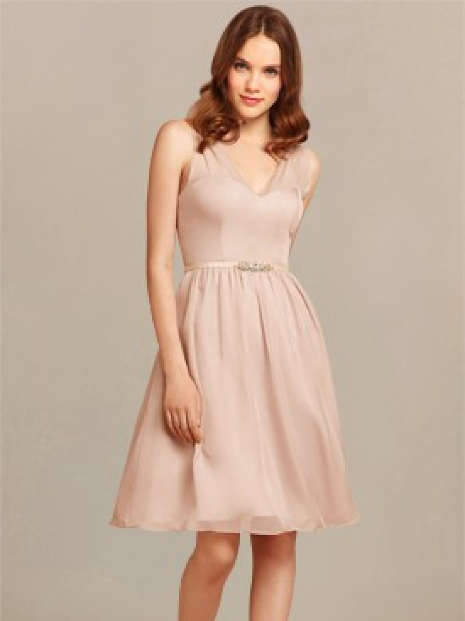 short bridesmaid dress_Blush