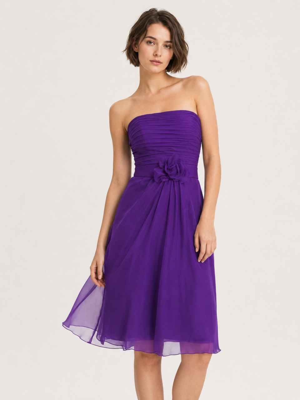 short bridesmaid dress_Violet