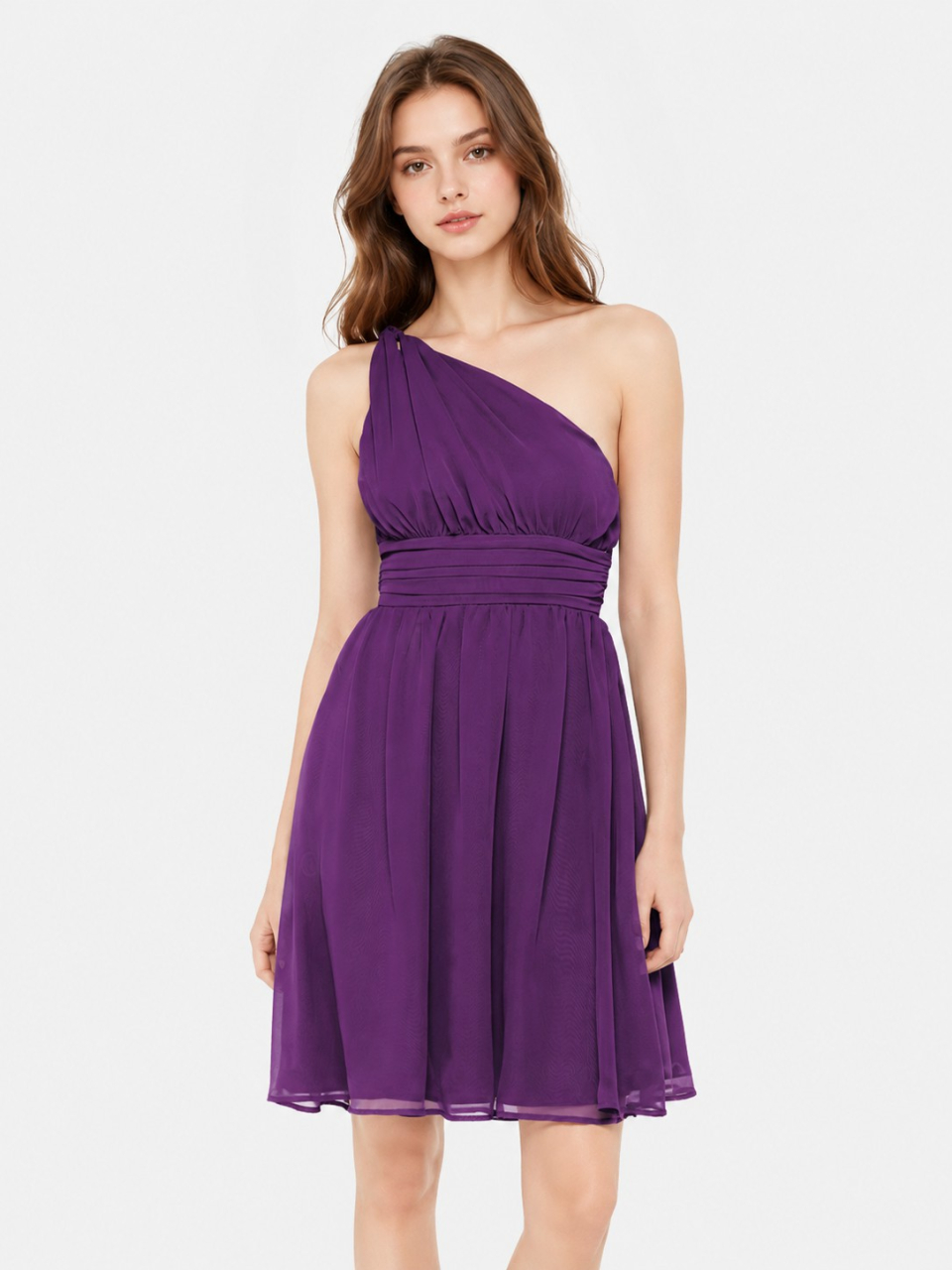 short bridesmaid dress_Violet