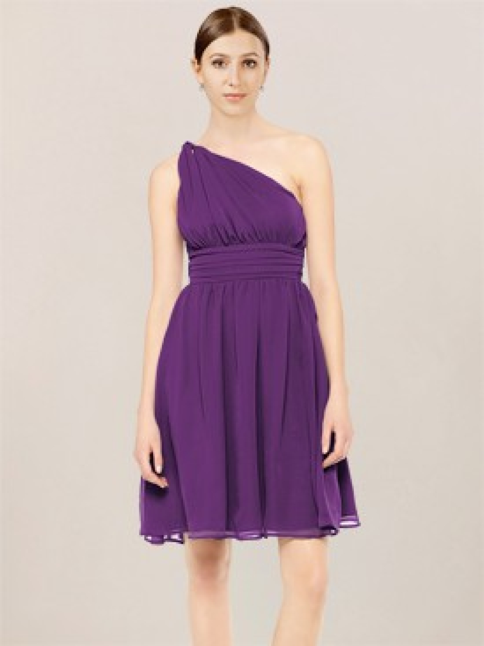 kurze Brautjungfer Kleid_Violet