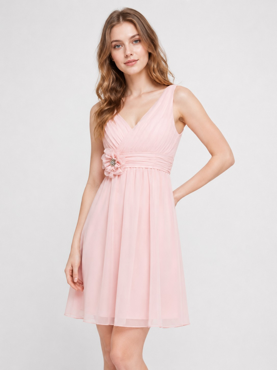 Kurze Brautjungfernkleider_Pink