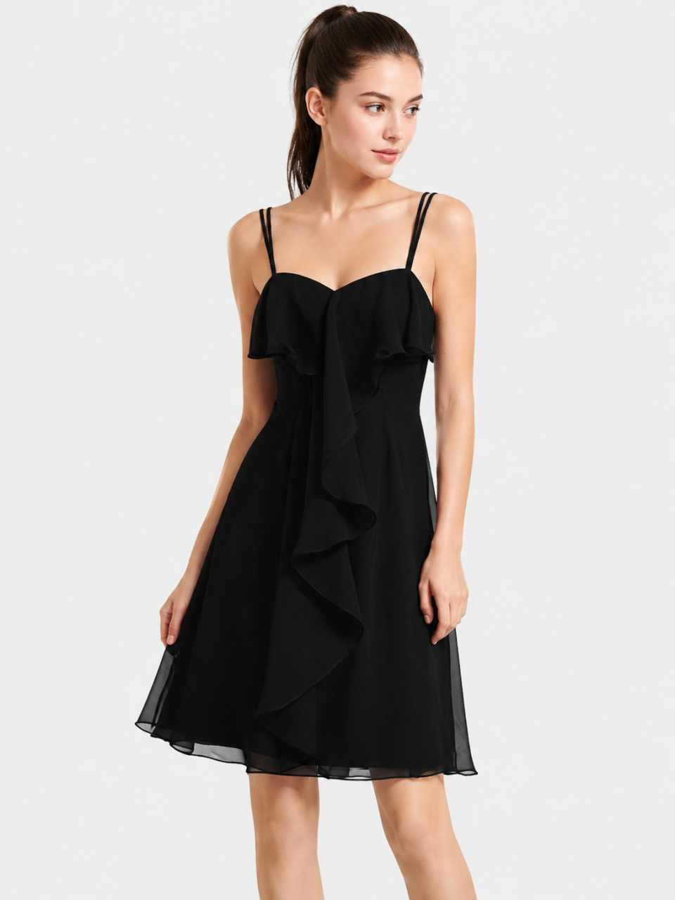 short bridesmaid dresses_Black