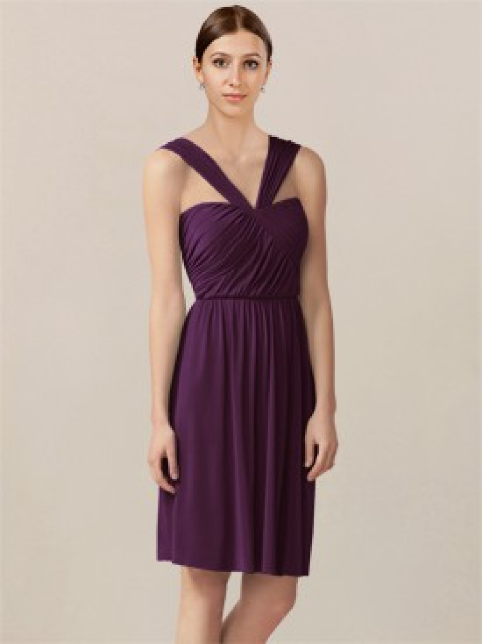 short bridesmaid dresses_Grape
