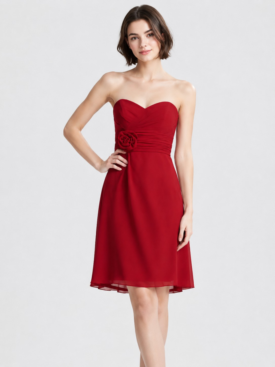 short bridesmaid dresses_Cherry
