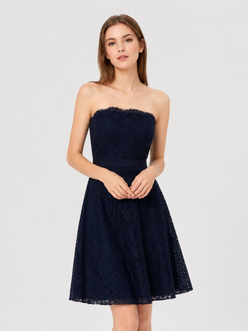 robes de demoiselle d'honneur dentelle_Navy