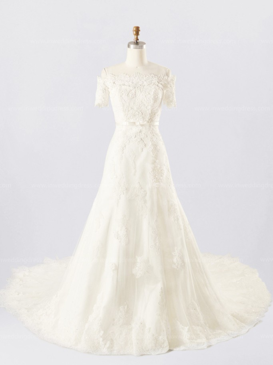 short sleeve wedding dress