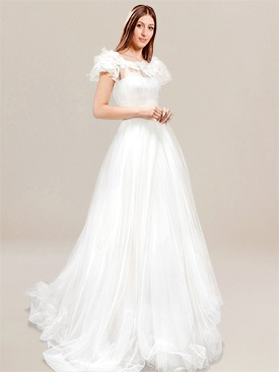 short sleeves wedding dress