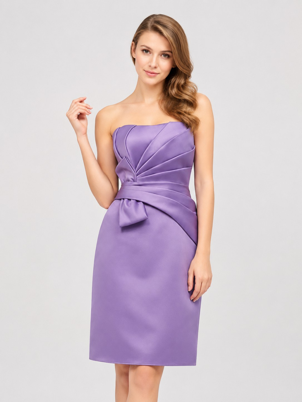 robes de demoiselle d'honneur courte de mariage_Purple