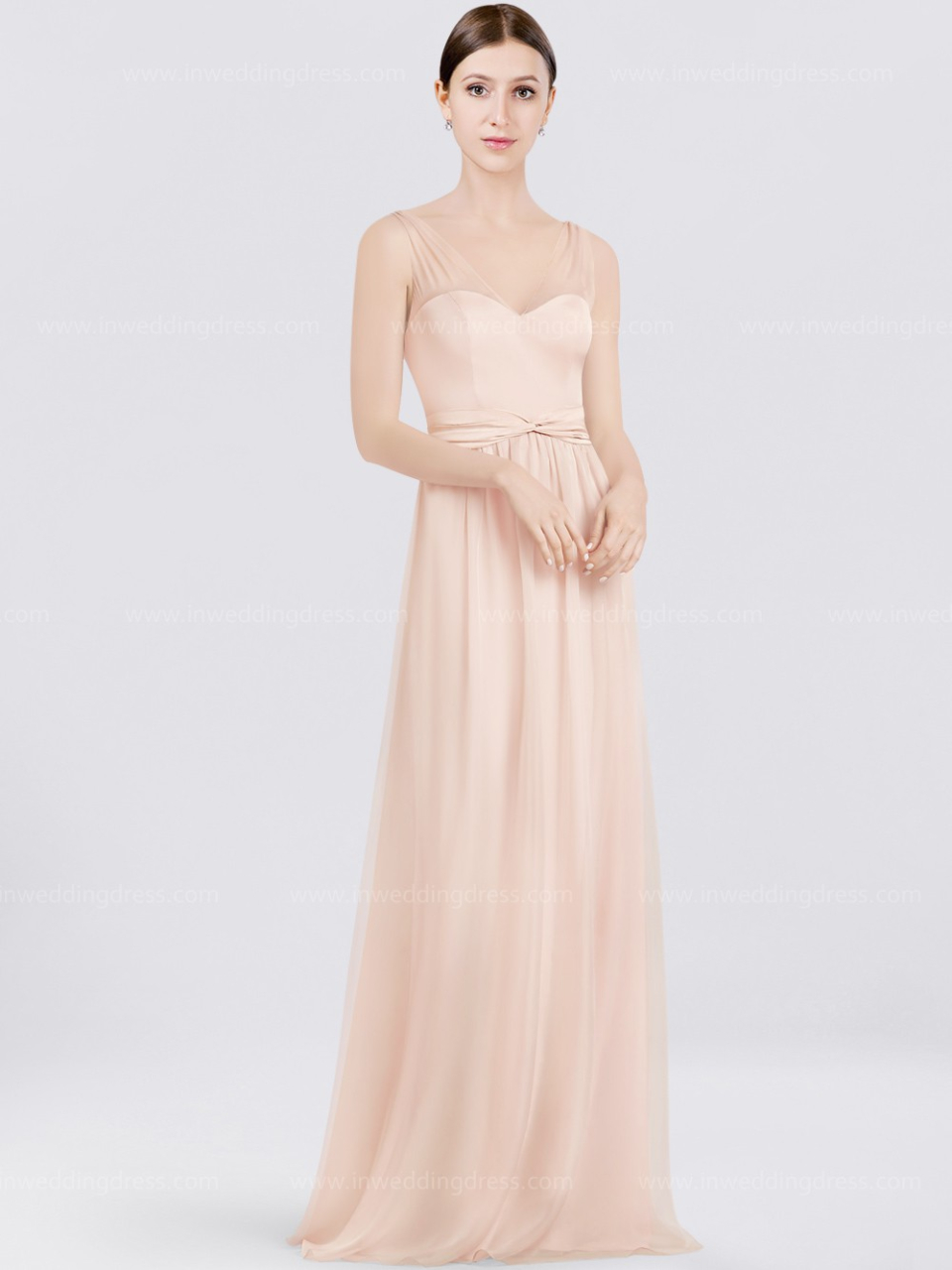 simple bridesmaid dress_Blush