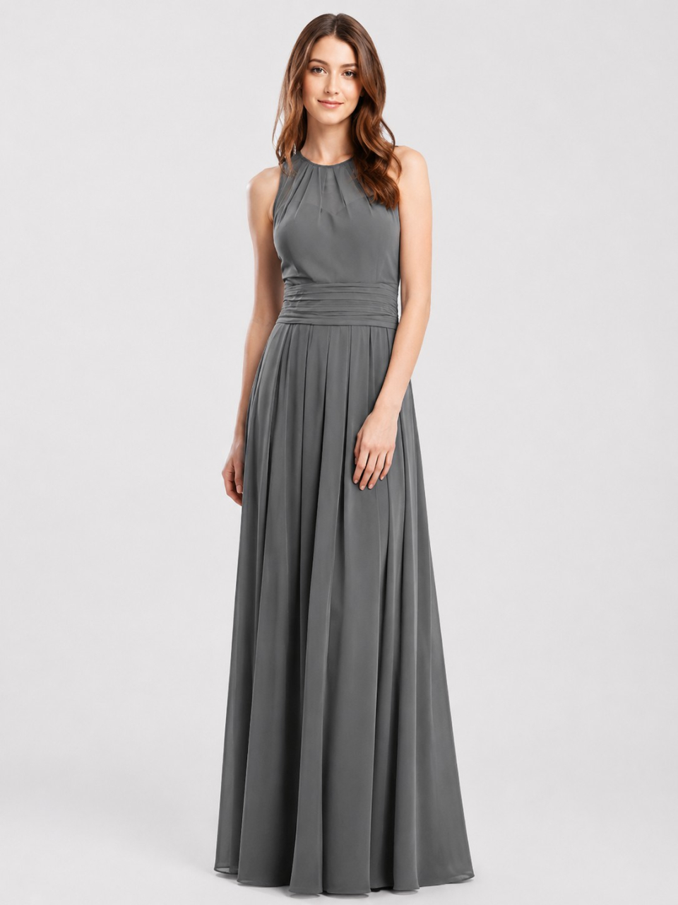 simple bridesmaid dress_charcoal