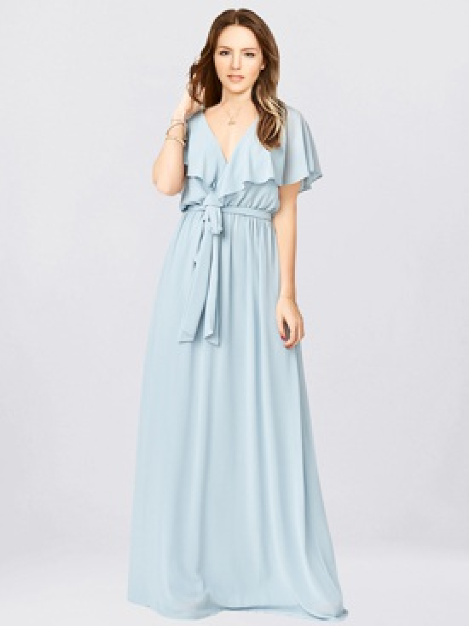 long bridesmaid dress_pool