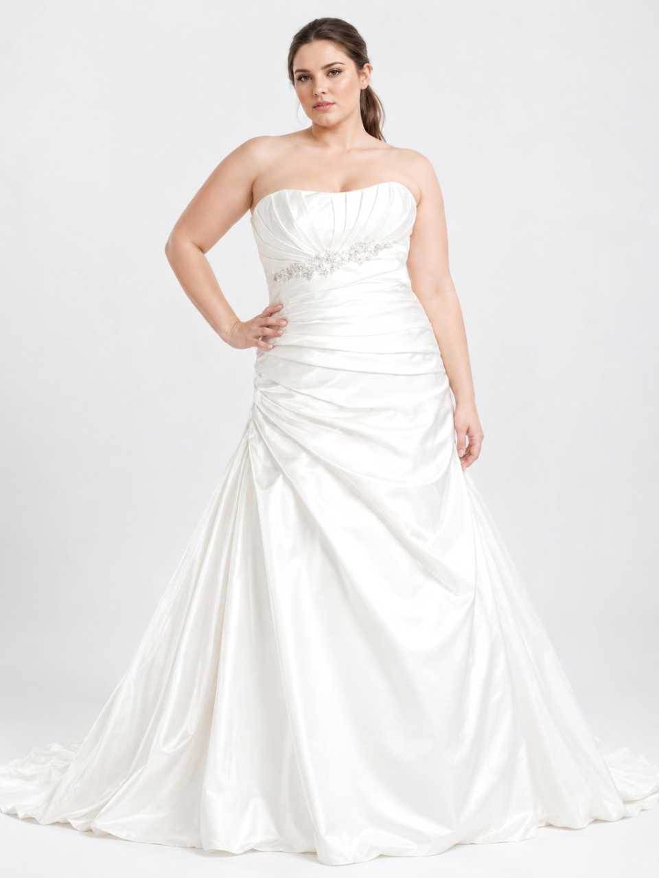 Einfache Plus Size Brautkleid