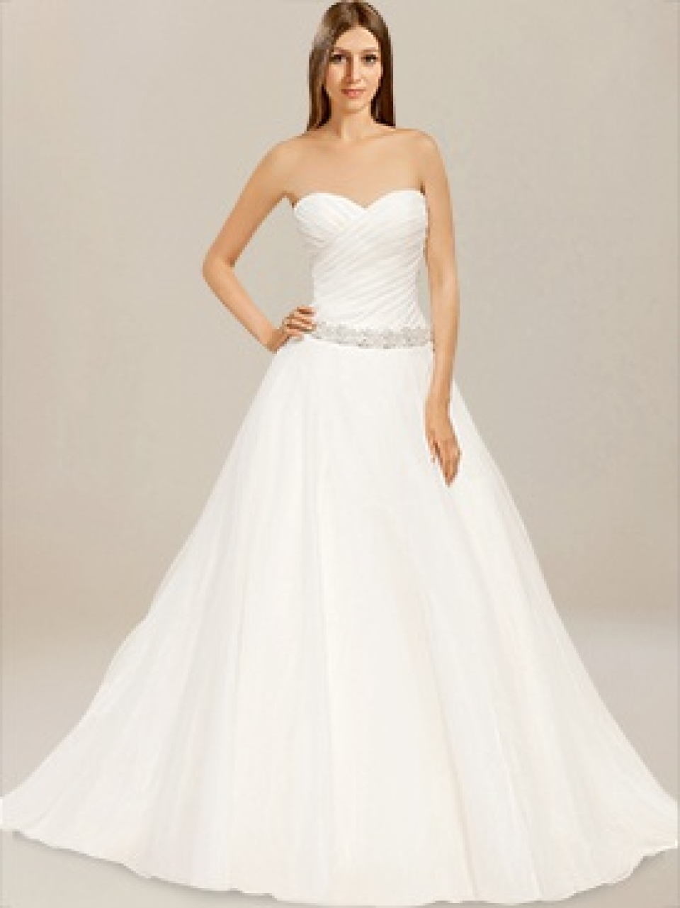 simple strapless wedding dress