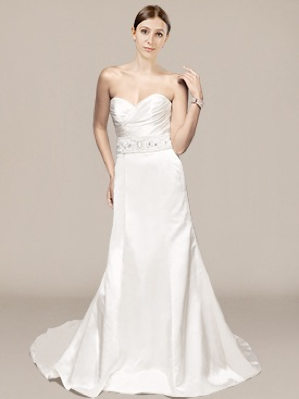 simple strapless wedding dress