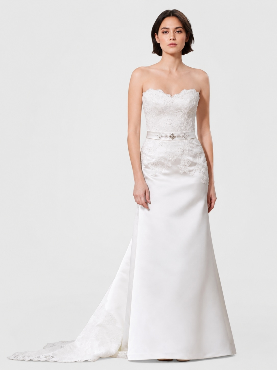einfaches Hochzeitskleid
