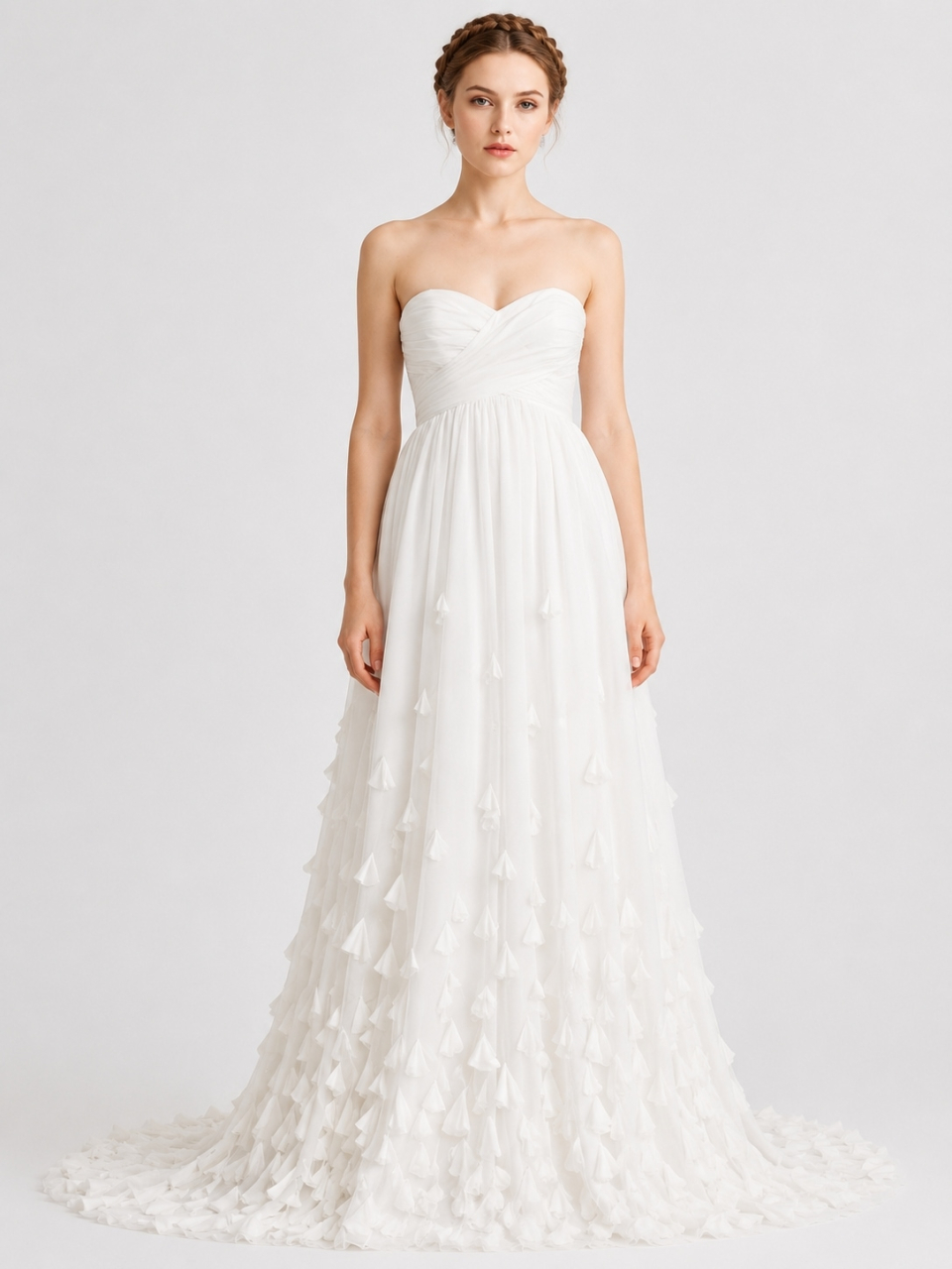 Trägerloses Brautkleid