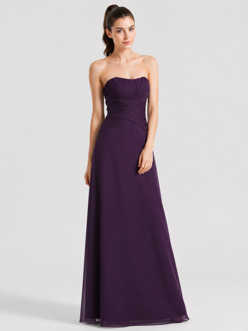 robe de demoiselle d'honneur bustier_Grape