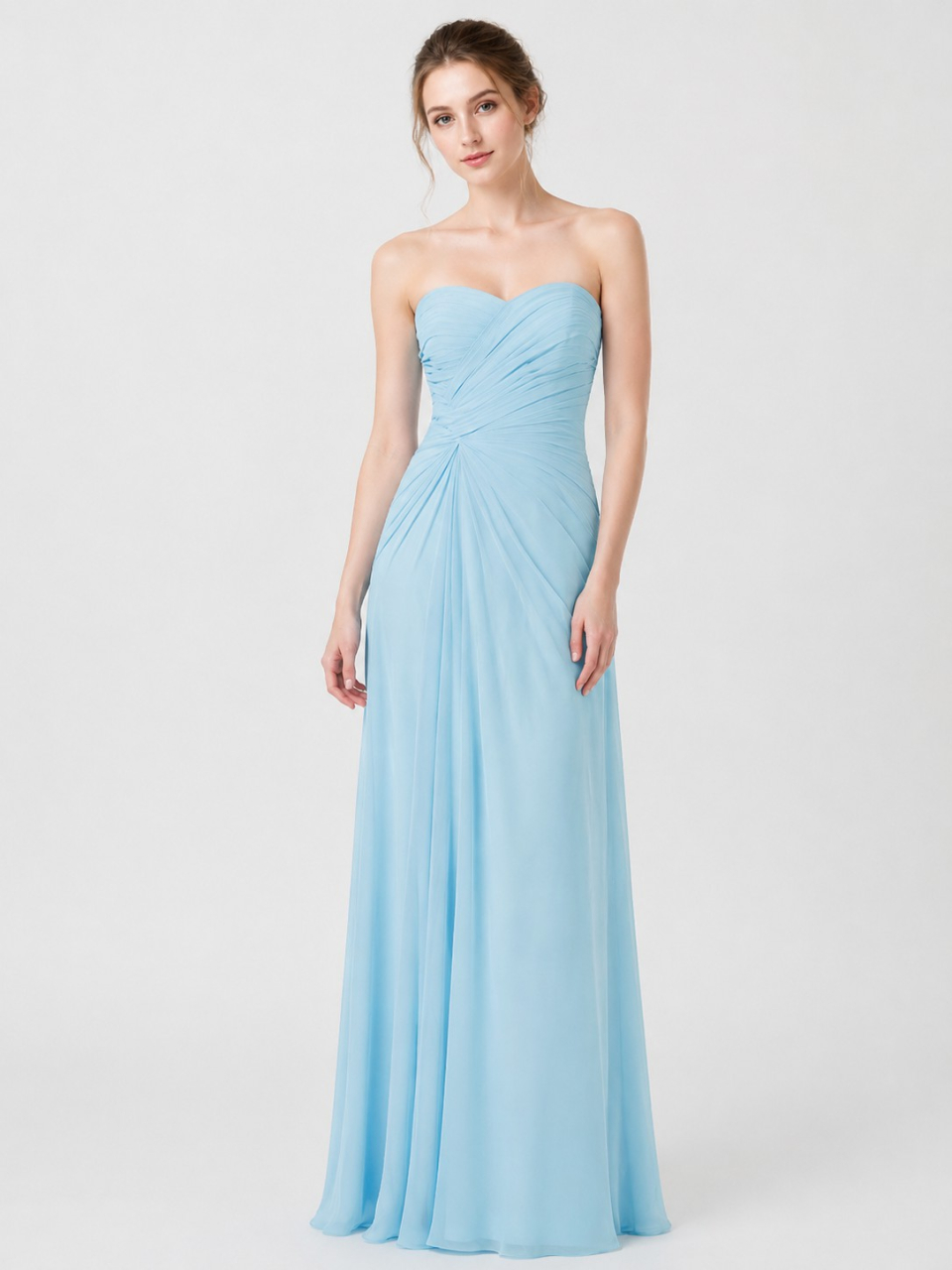 sans bretelles robe de demoiselle d'honneur_pool