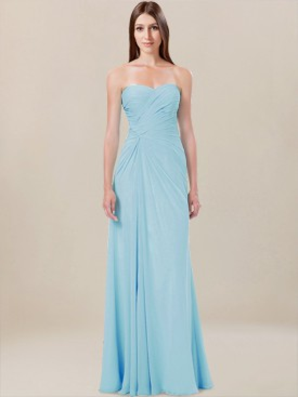 strapless bridesmaid dress_pool