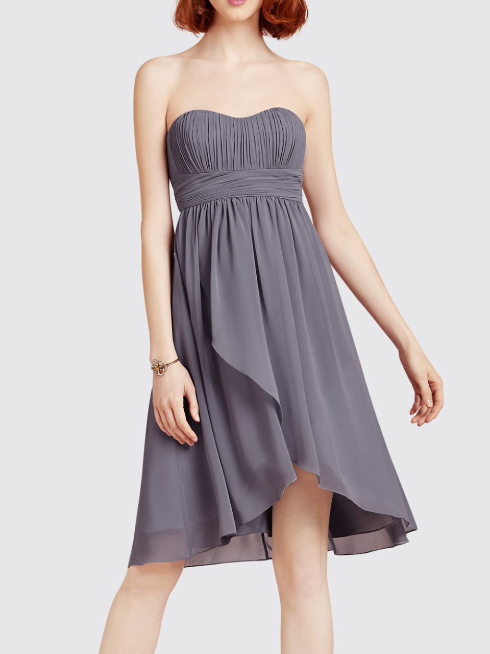 strapless bridesmaid dresses_Charcoal