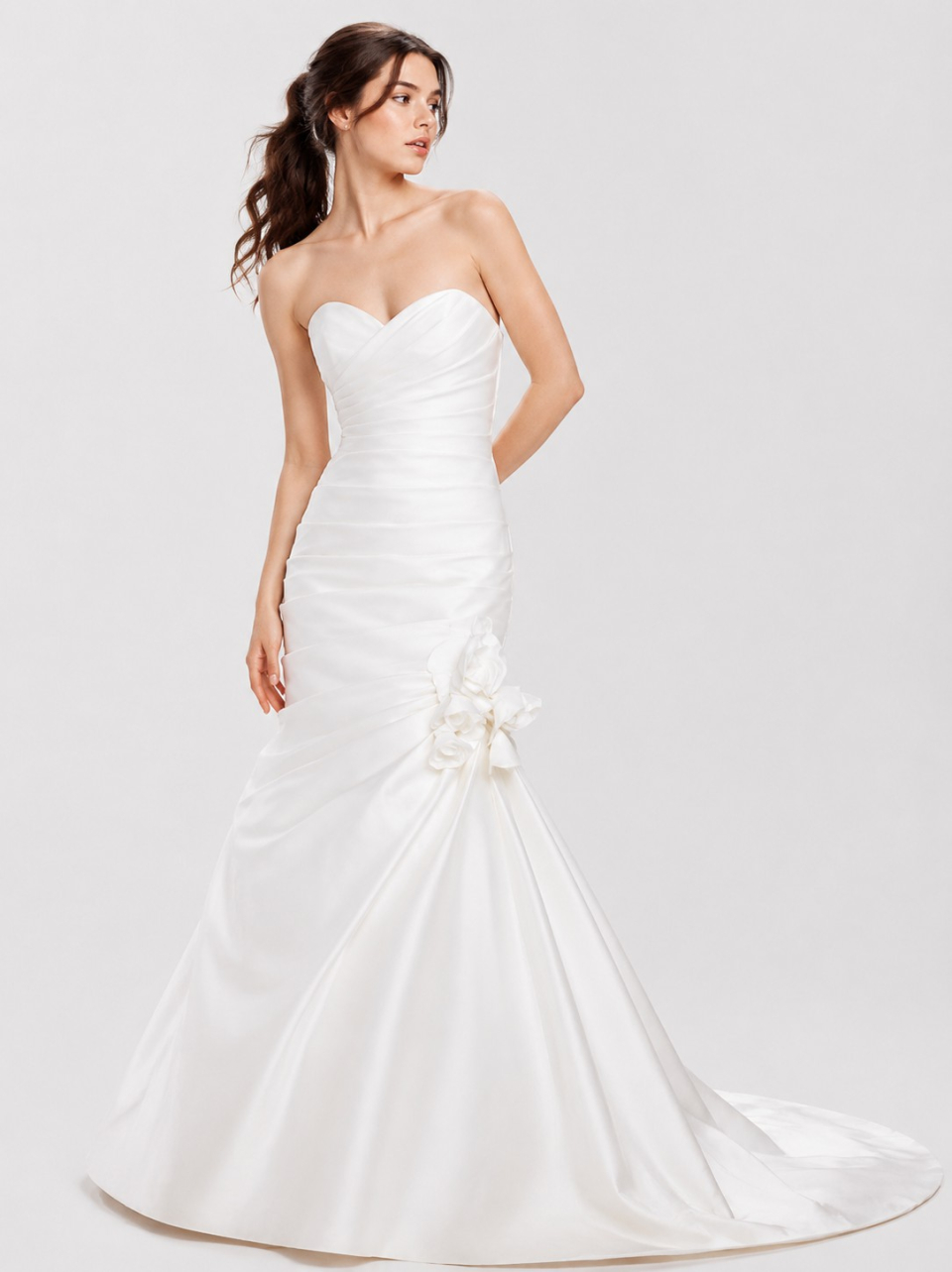 strapless fitted wedding dress