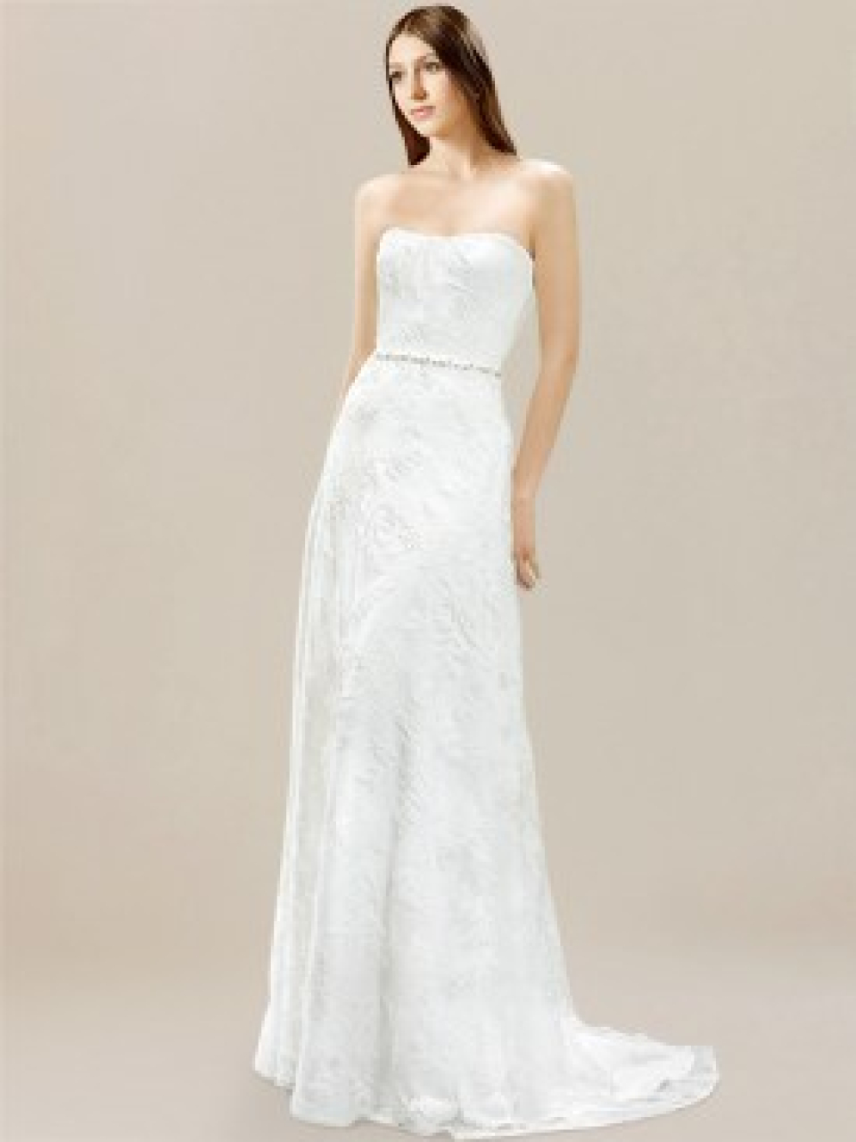 strapless lace wedding dress