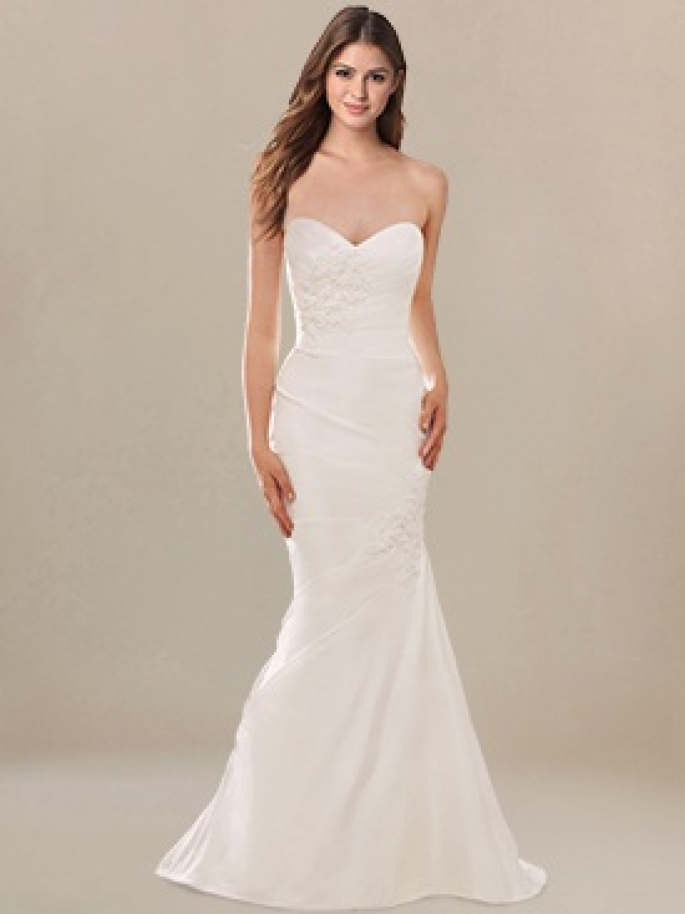 strapless mermaid style wedding dress