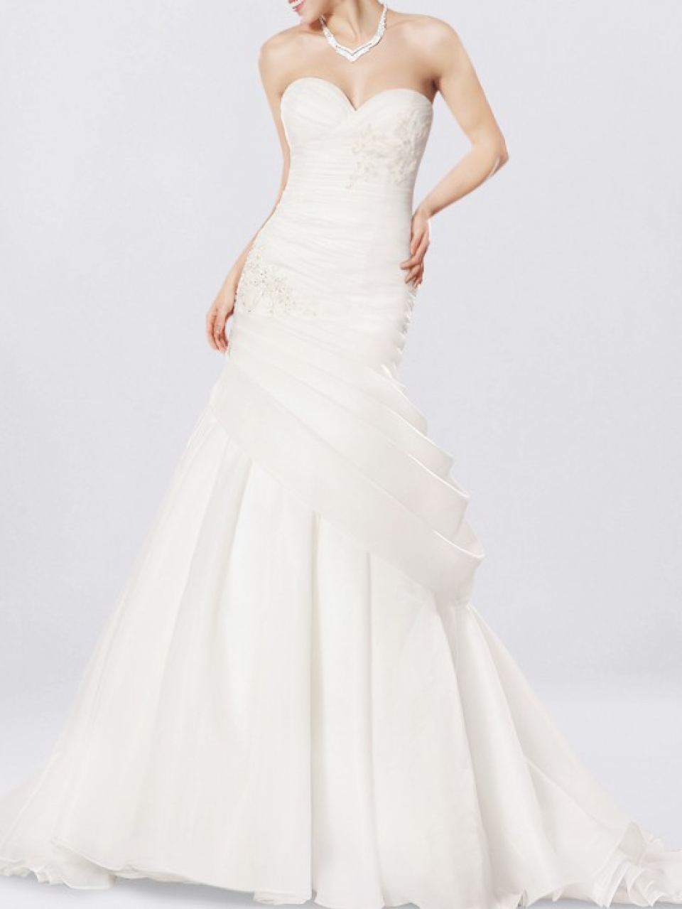 robe de mariée en organza bretelles