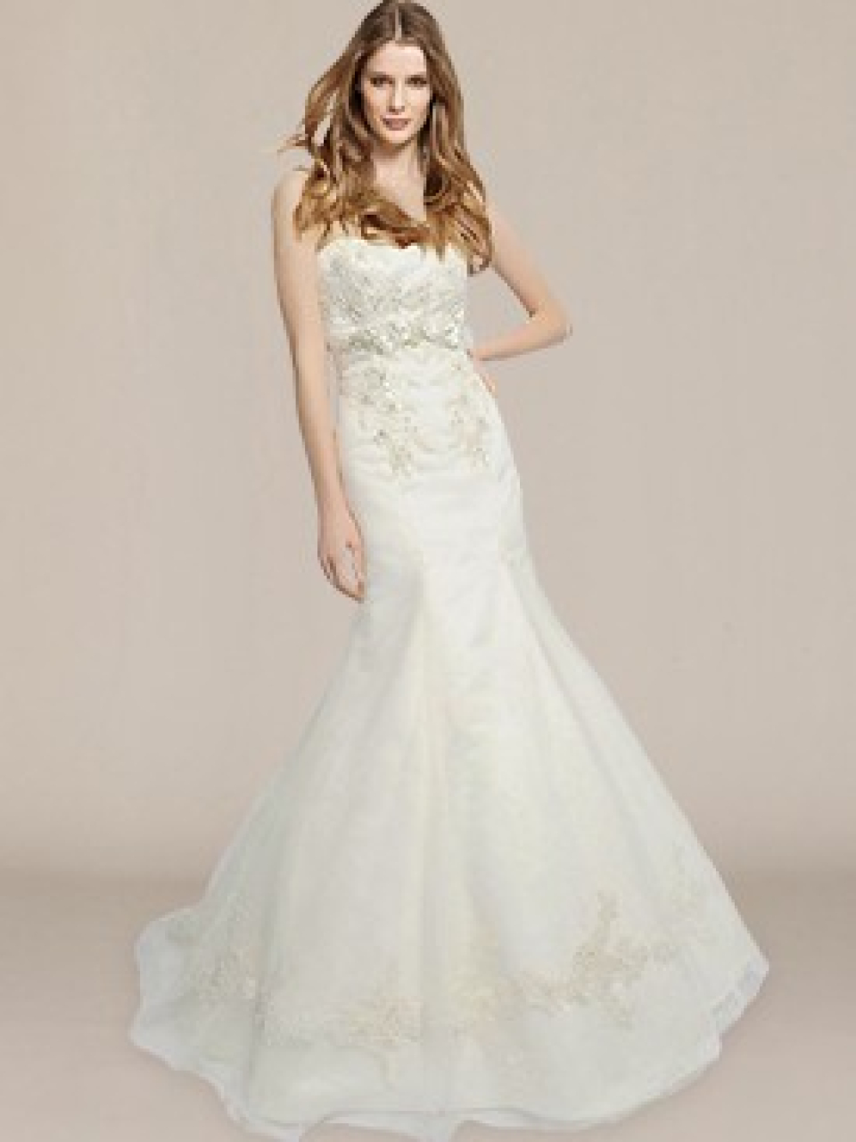 strapless organza wedding dresses