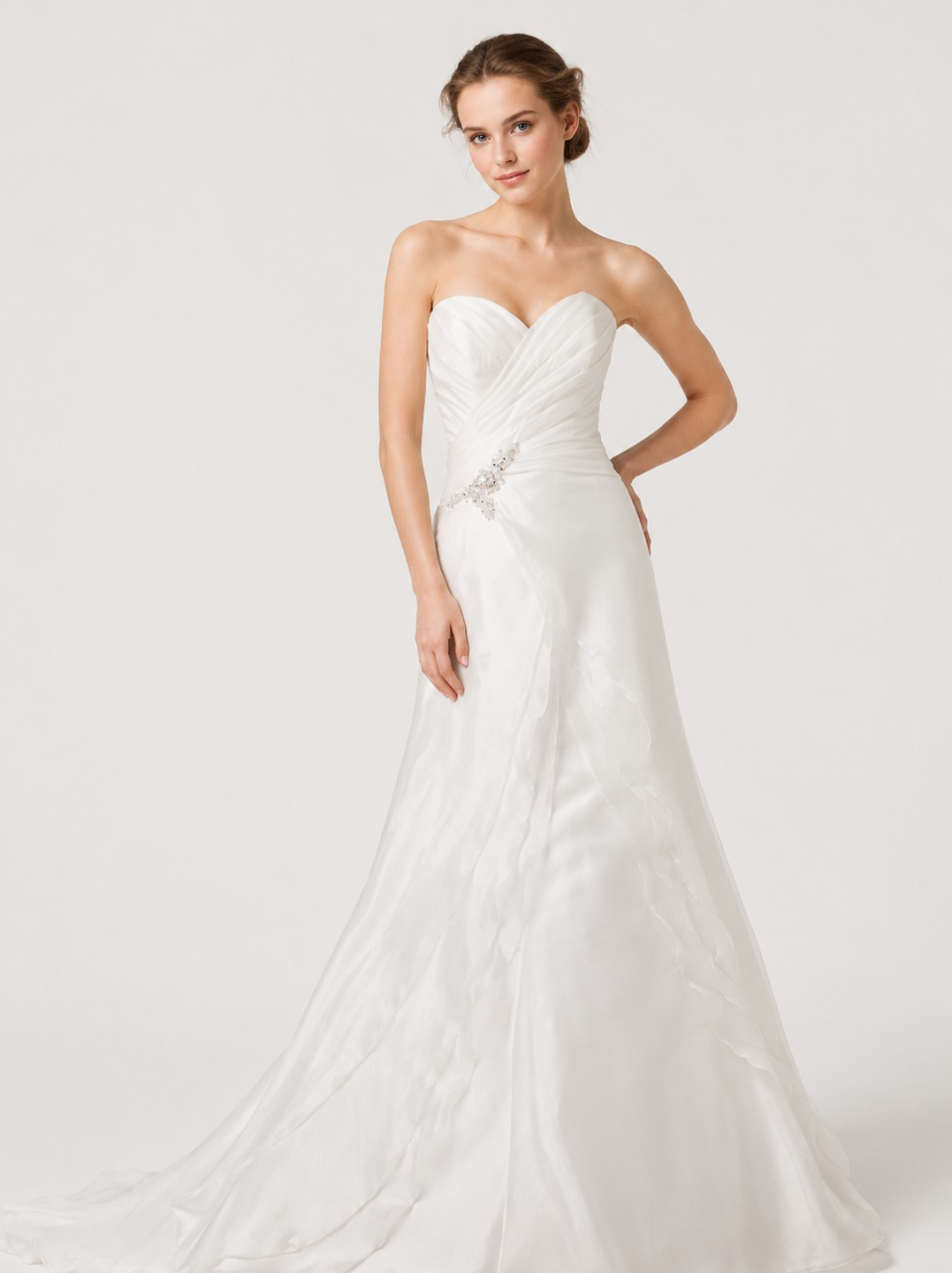 strapless princess wedding dress