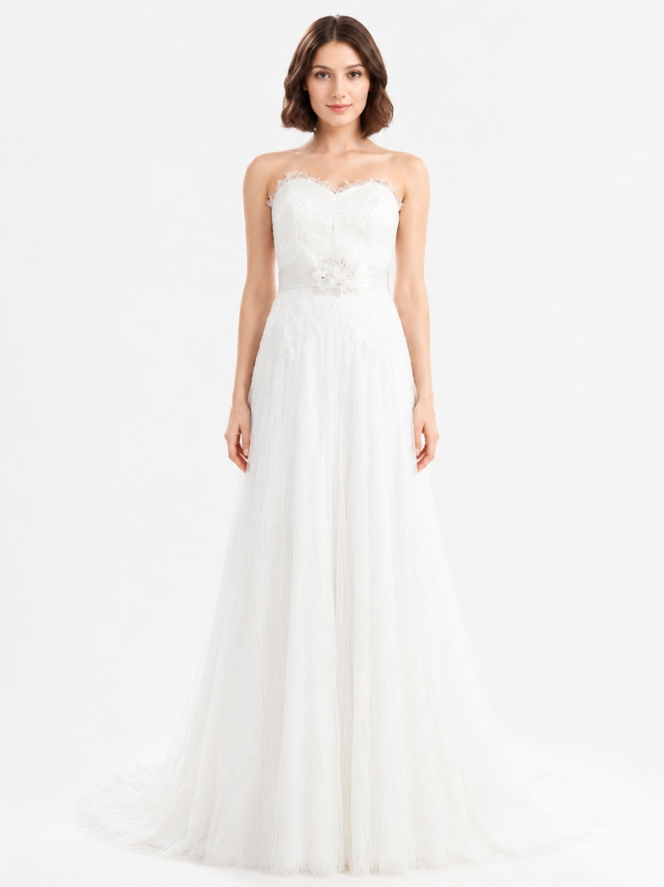 strapless wedding dress