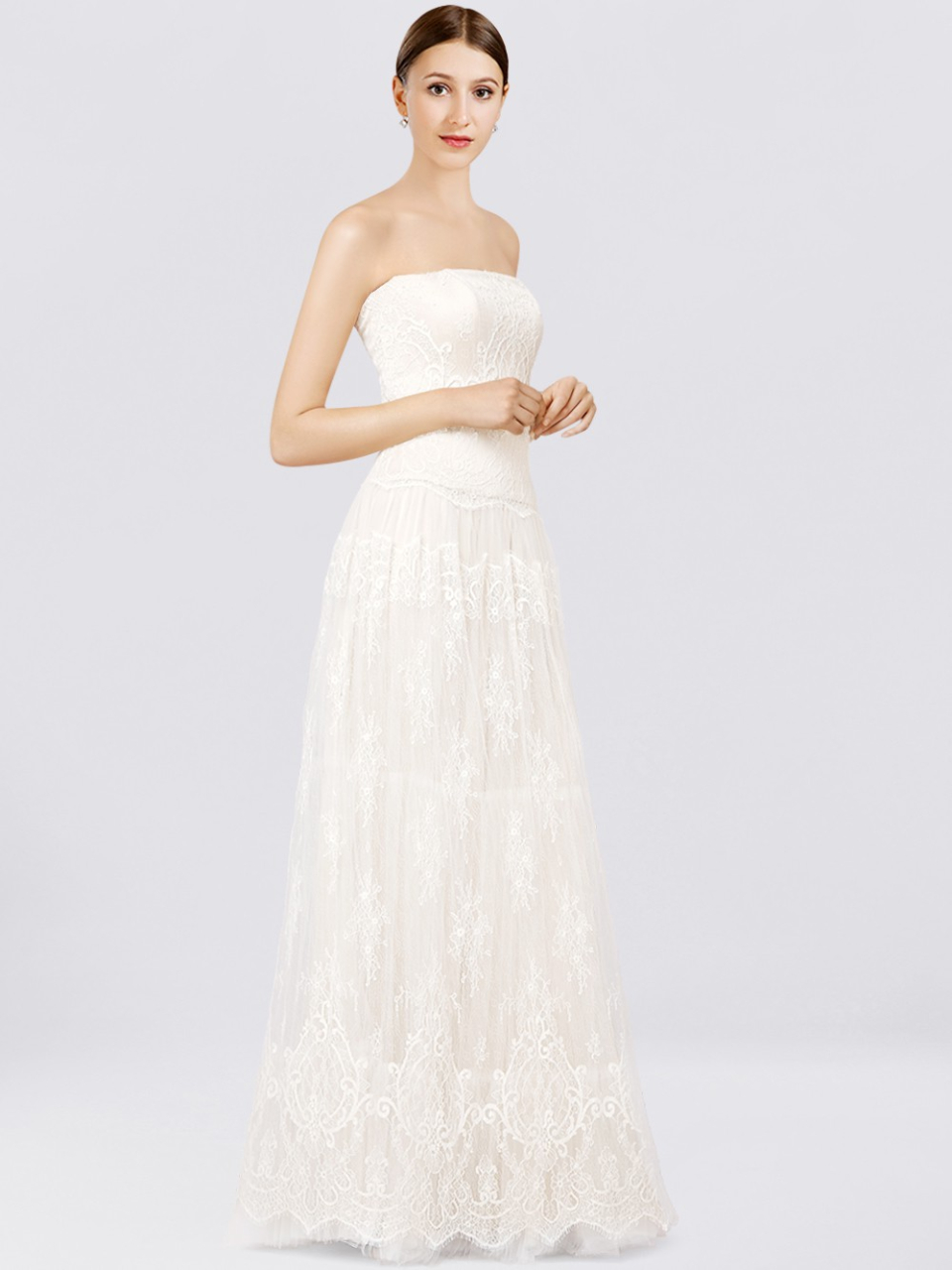 strapless wedding dress