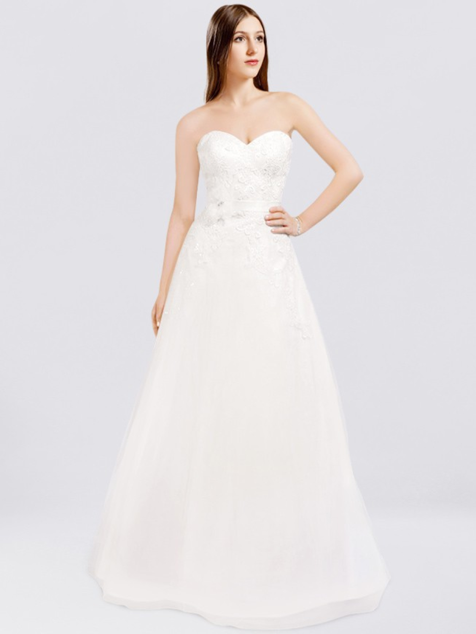 strapless wedding dress