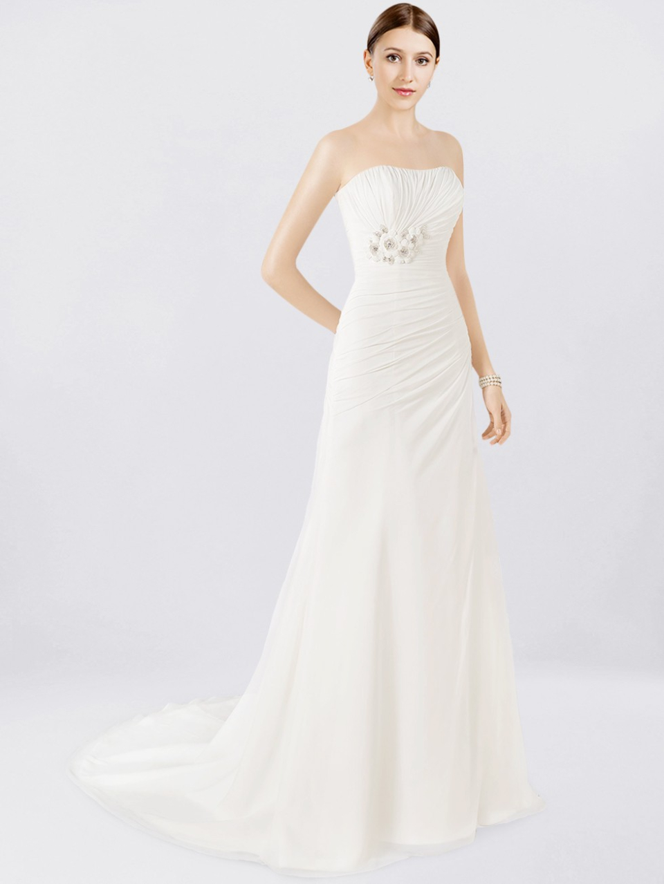 strapless wedding dress