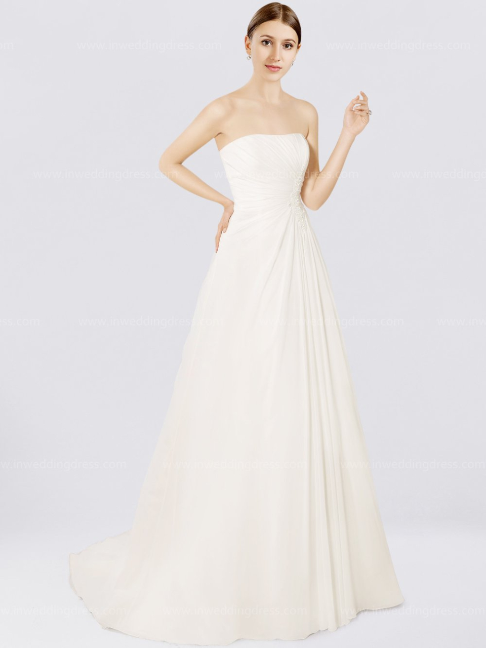 strapless wedding dress