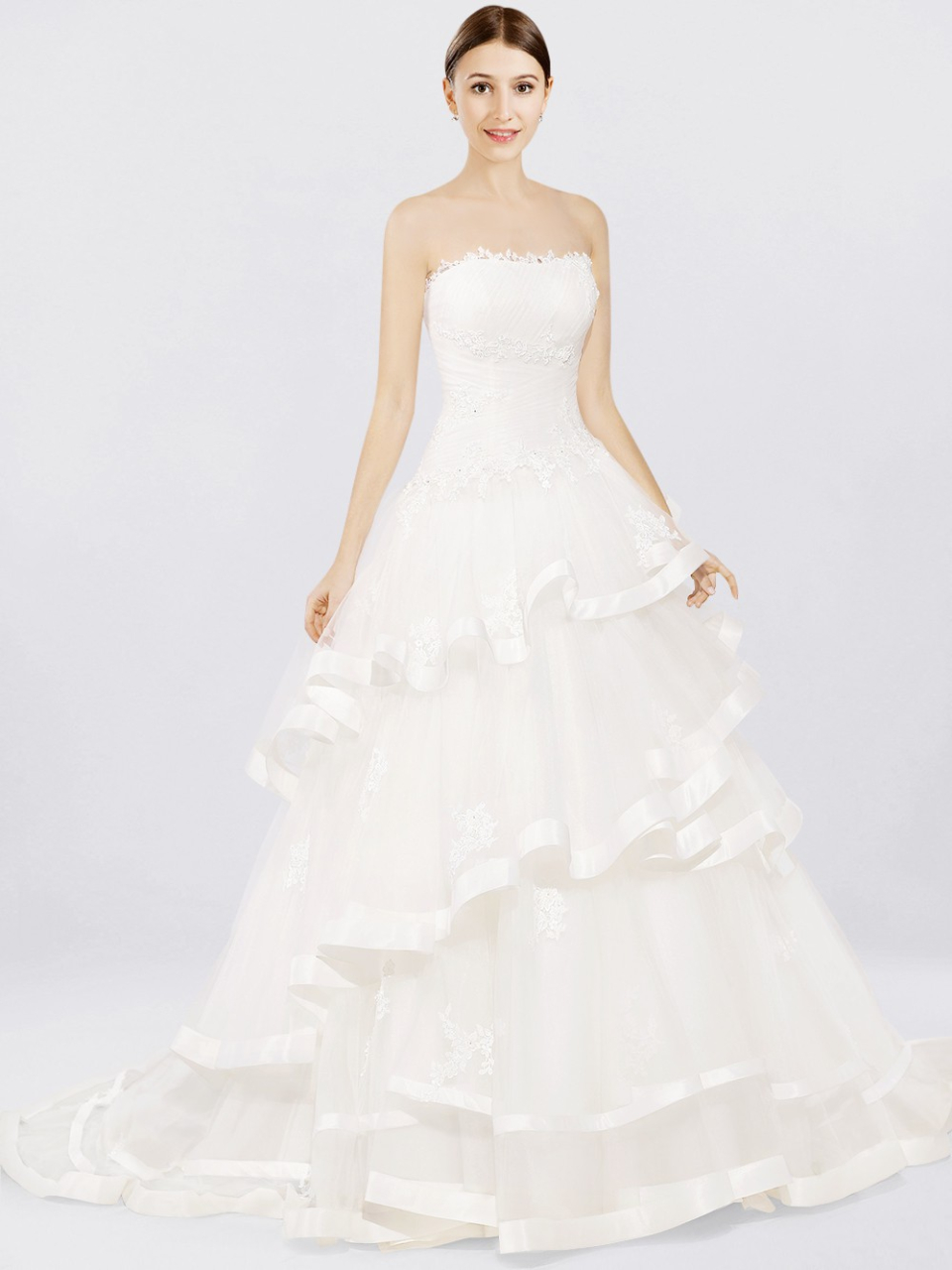 strapless wedding dress