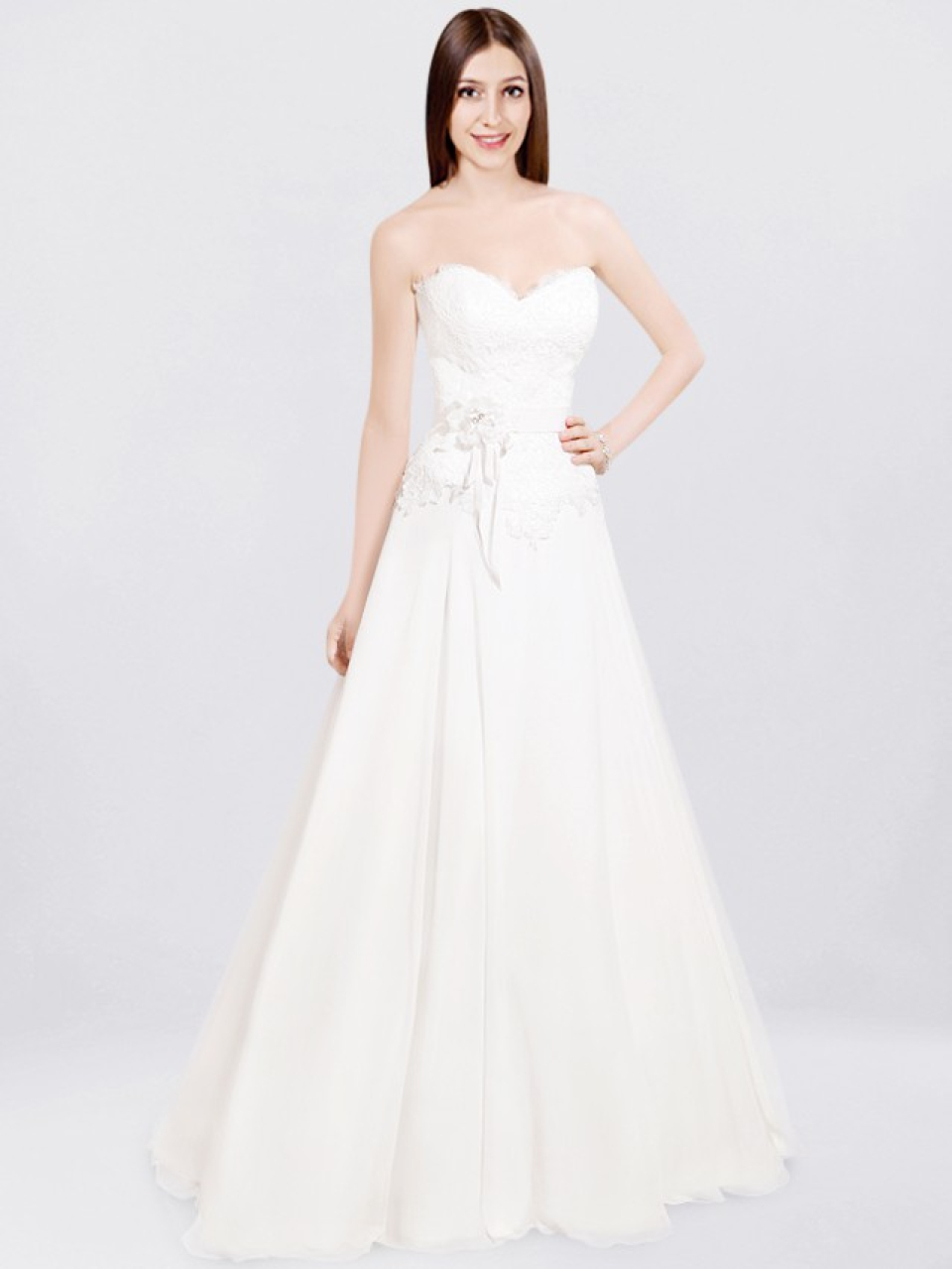 strapless wedding dress