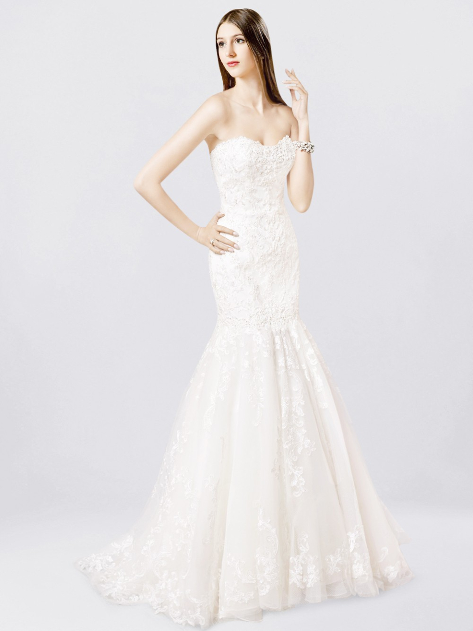 strapless wedding dress