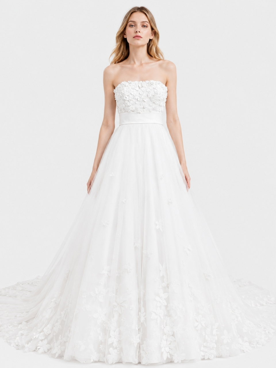 strapless wedding dress
