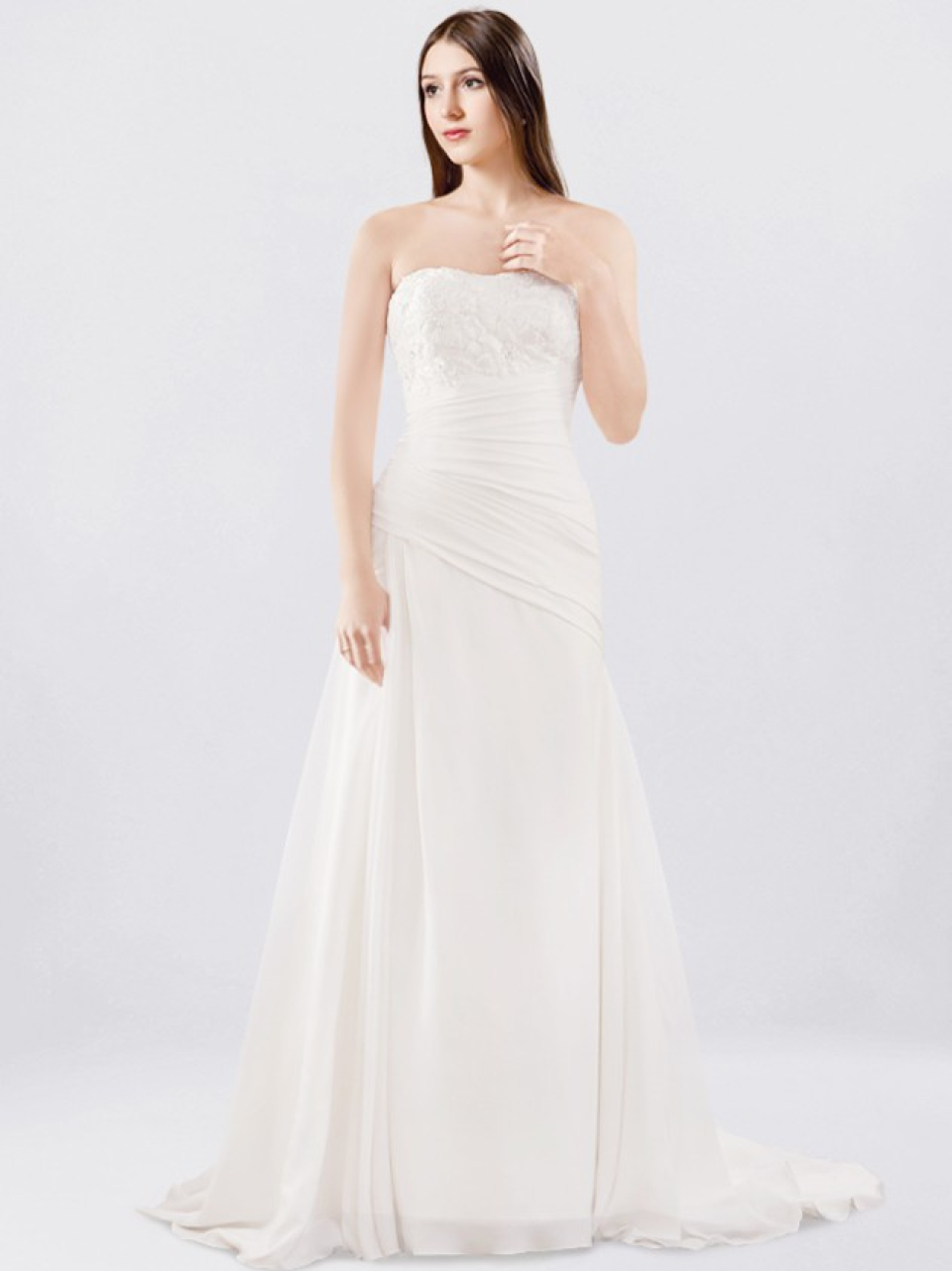 strapless wedding dress