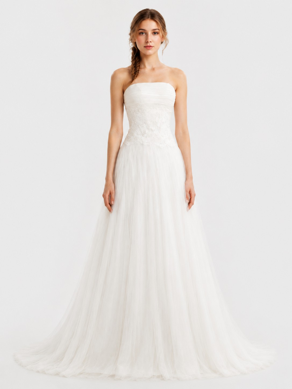 strapless wedding dress