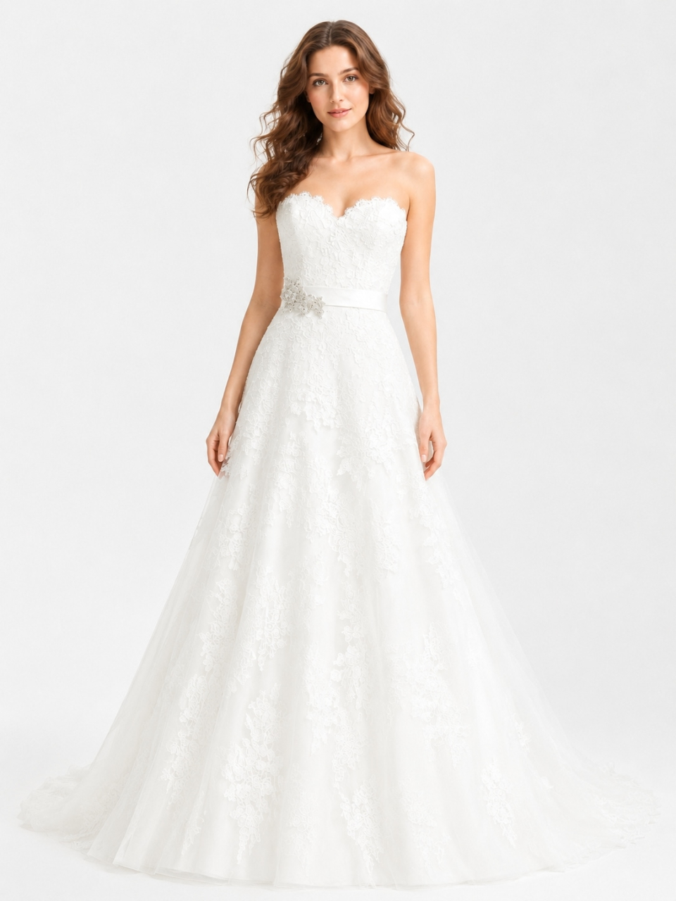 strapless wedding dress