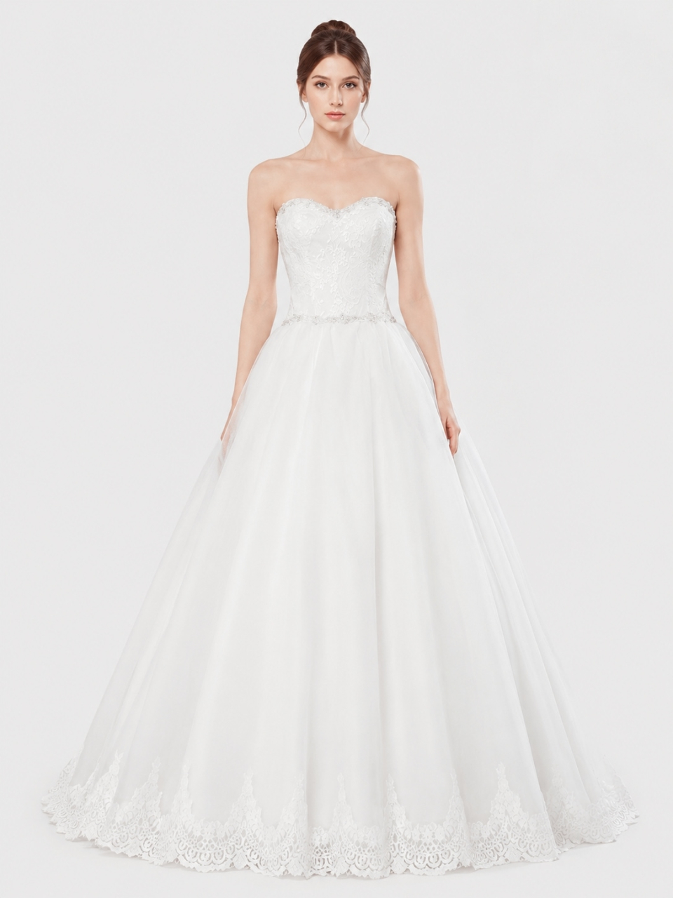 strapless wedding dress