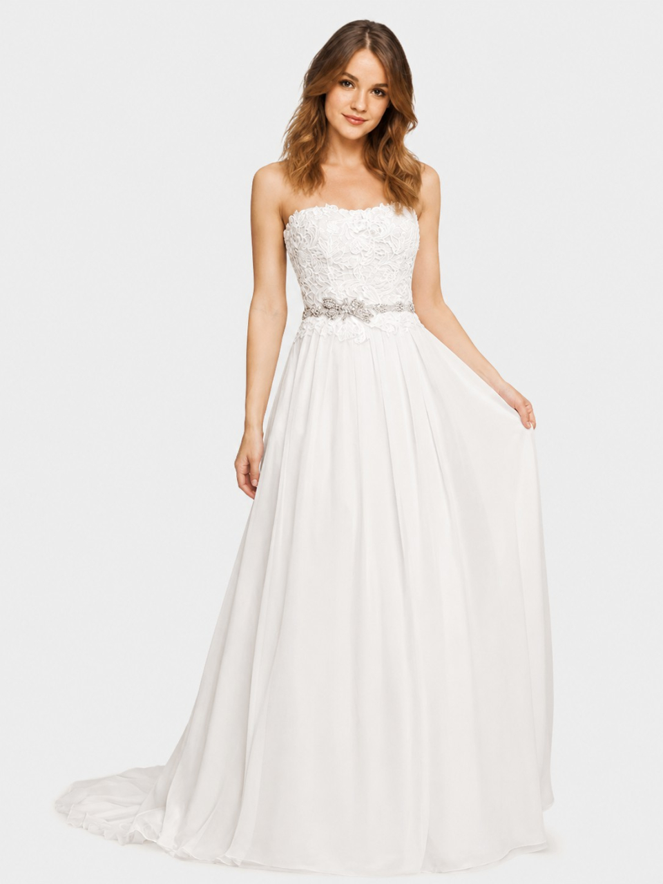 strapless wedding dress