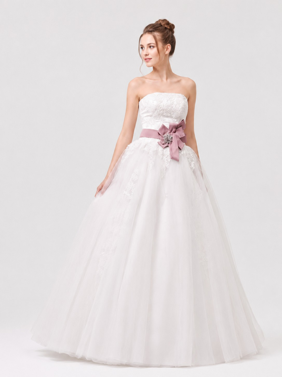 strapless wedding dress