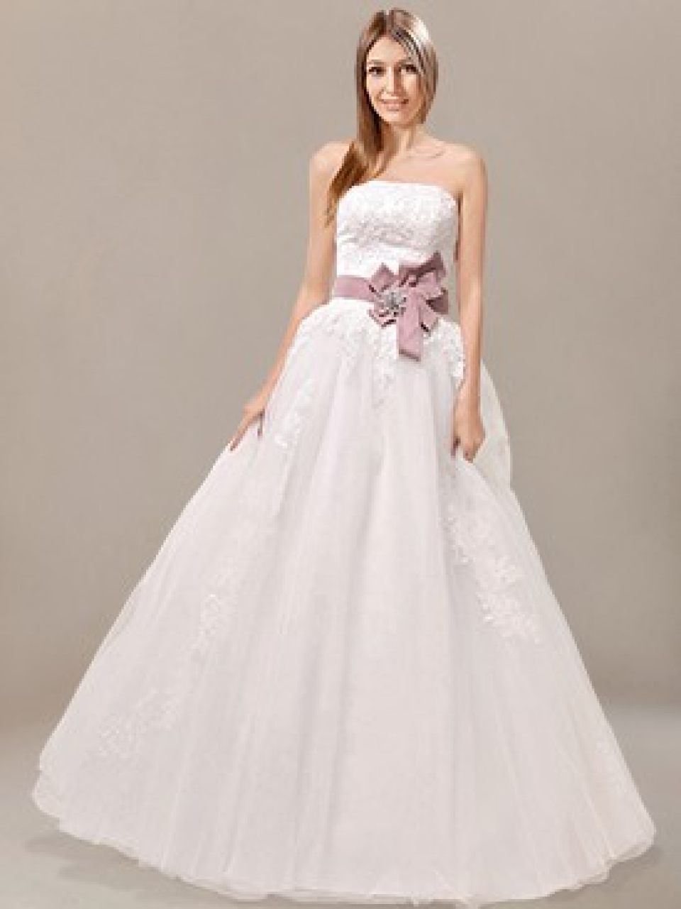 strapless wedding dress