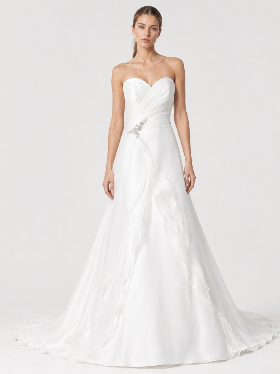 strapless princess wedding dress
