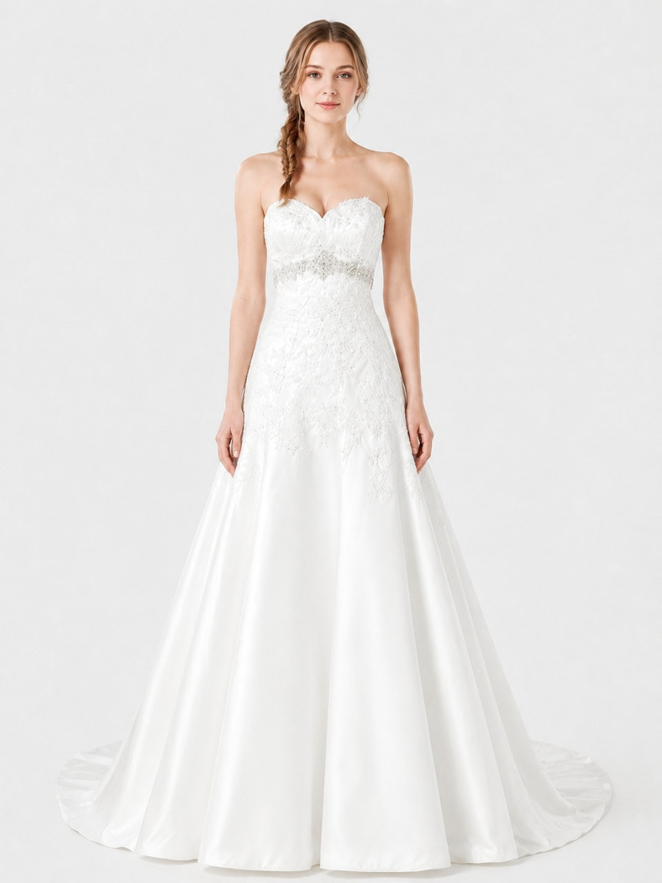 strapless wedding dress