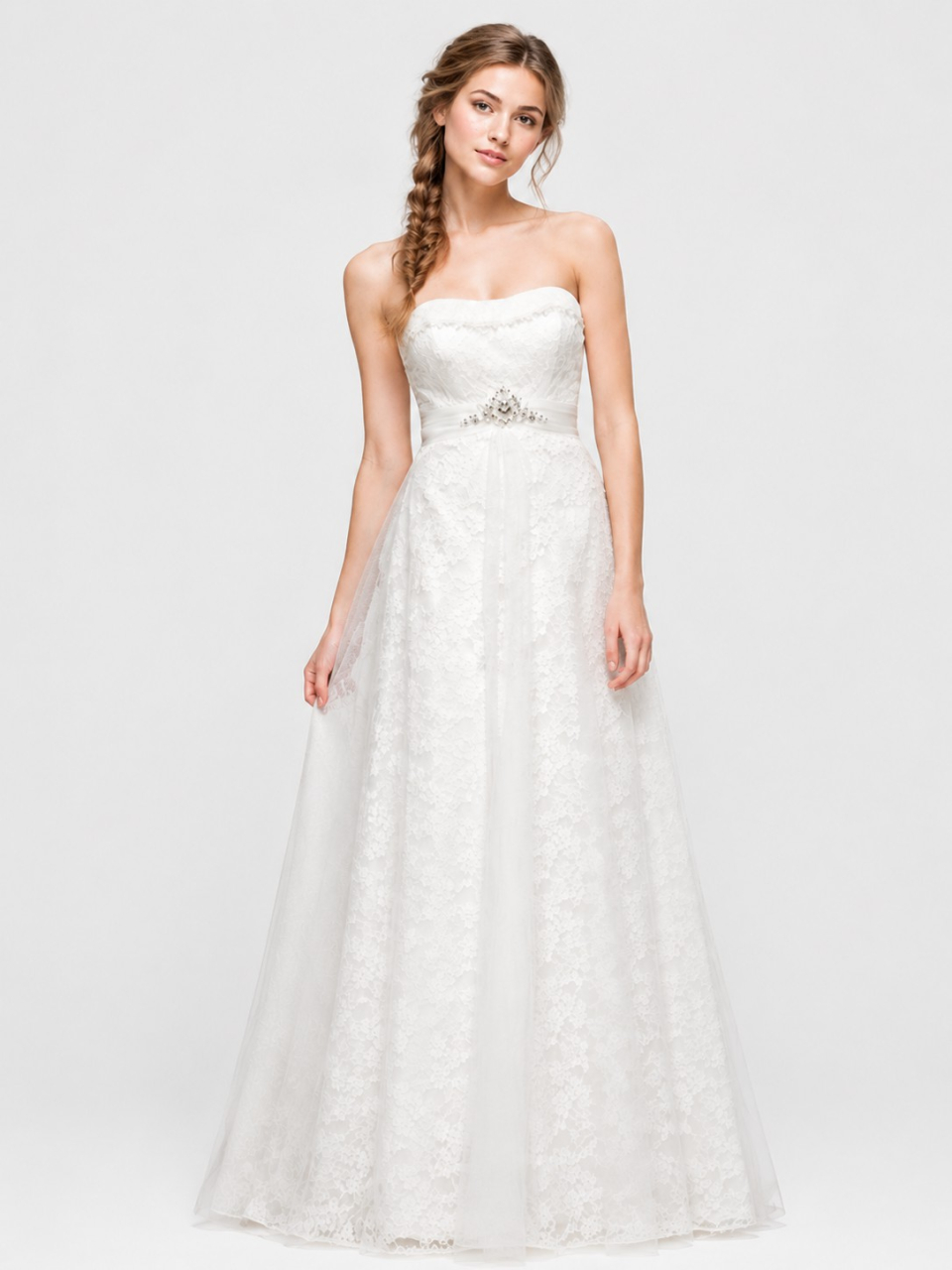 strapless wedding dress