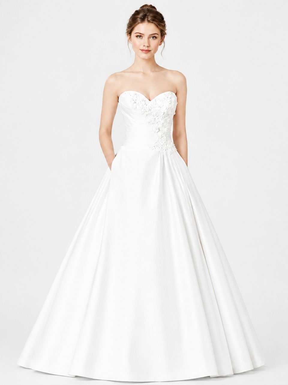 strapless wedding dress